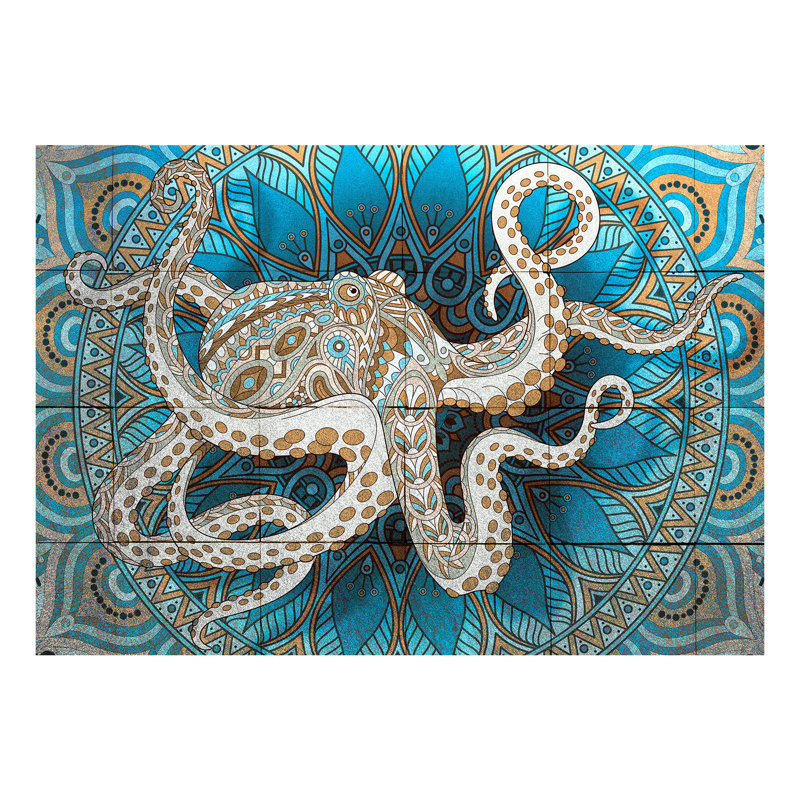 Zen Octopus Semi-Gloss Wall Mural, 300 cm x 210 cm