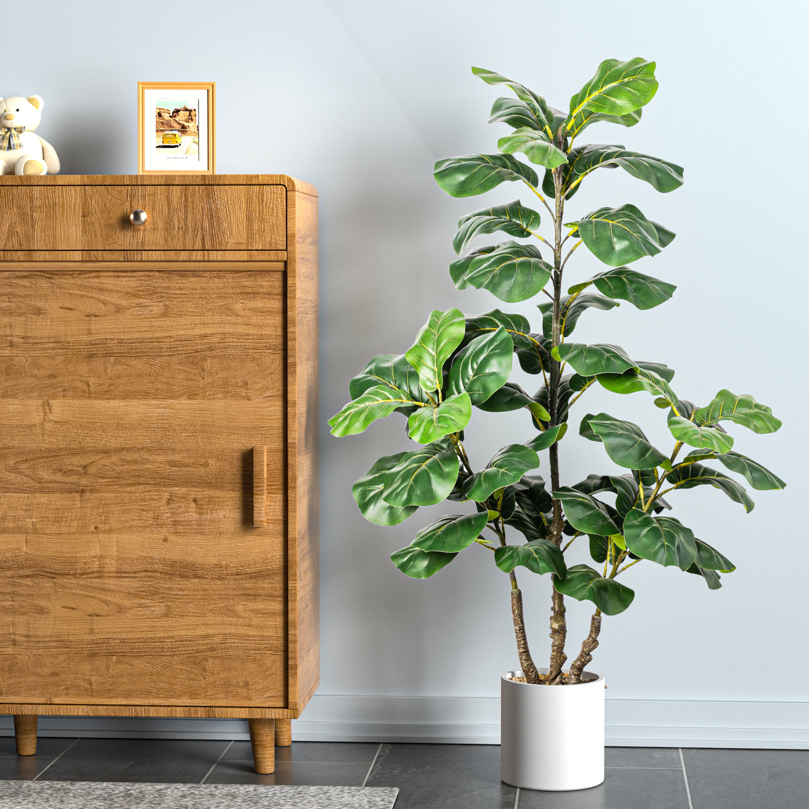 48" Fiddle Leaf Fig Tree in Pot, 48''