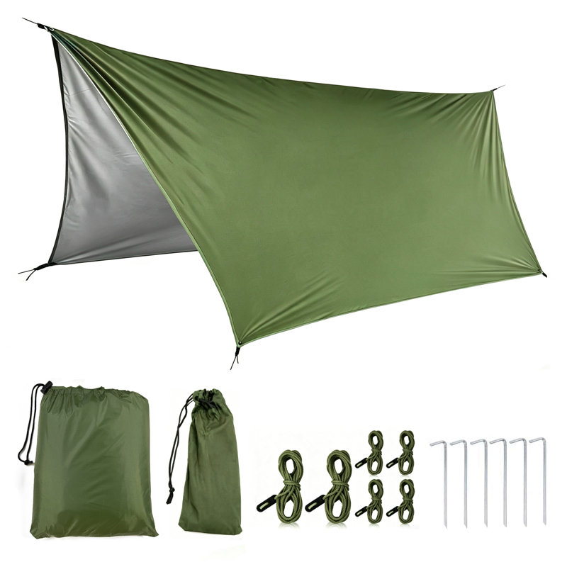Auvent de camping coupe-vent, tente portable à montage rapide, hamac de camping léger avec double-toit, bâche, abri de randonnée, voile d'ombrage, protection pour plantes de jardin, auvent