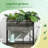 Raised Garden Bed, Elevated Planter Box With Rattan Wicker Look, Tool Storage Shelf, Portable Design For Herbs, Vegetables, Flowers, Gray-754645759