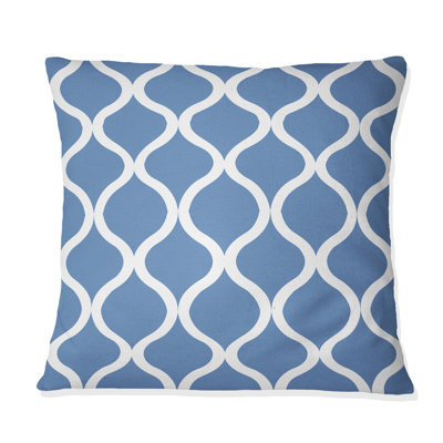 Coussin bleu Modern Trellis II - Modern