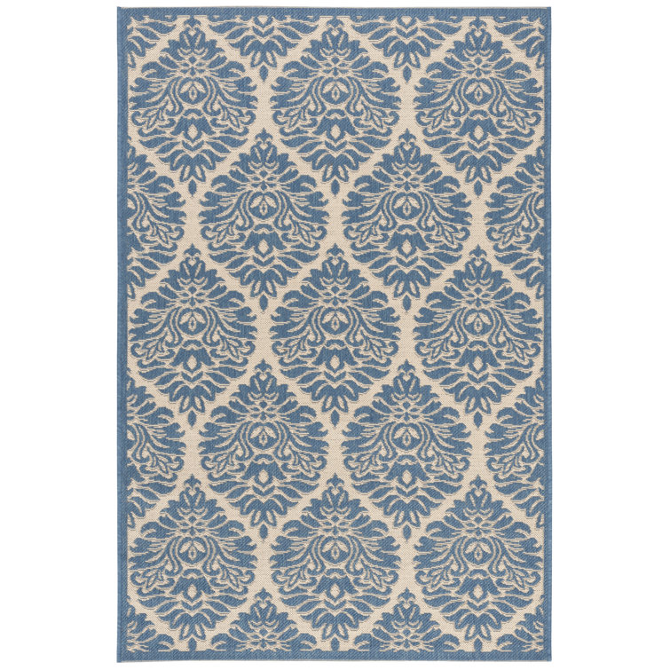 Gipson Hooked Indoor/ Outdoor Cream/Blue Rug