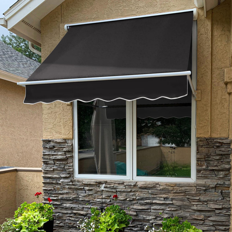 Auvent rétractable Awntech Mesa, Noir, H 24 po x l 36 po x p 24 po