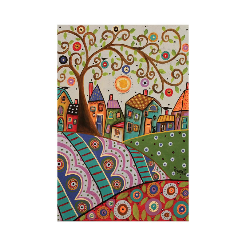 Amusing Landscape by Karla Gerard - Wrapped Canvas Painting, 30.48cm H x 20.32cm W x 1.905cm D