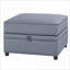 Repose-pieds, rangement contemporain en velours gris ardoise | Bois |