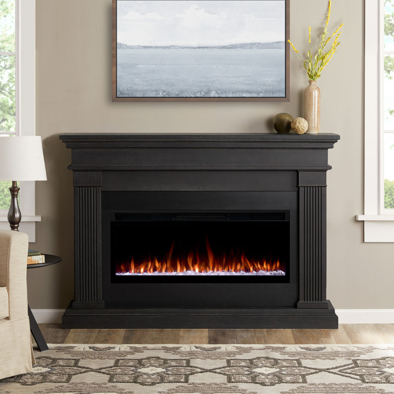 Beau 59" Landscape Electric Fireplace by Real Flame, Gray, Standard