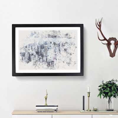 Moody New York City Skyline - Framed Print