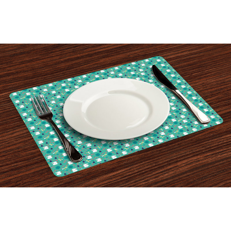Polyester Floral Rectangle Placemat