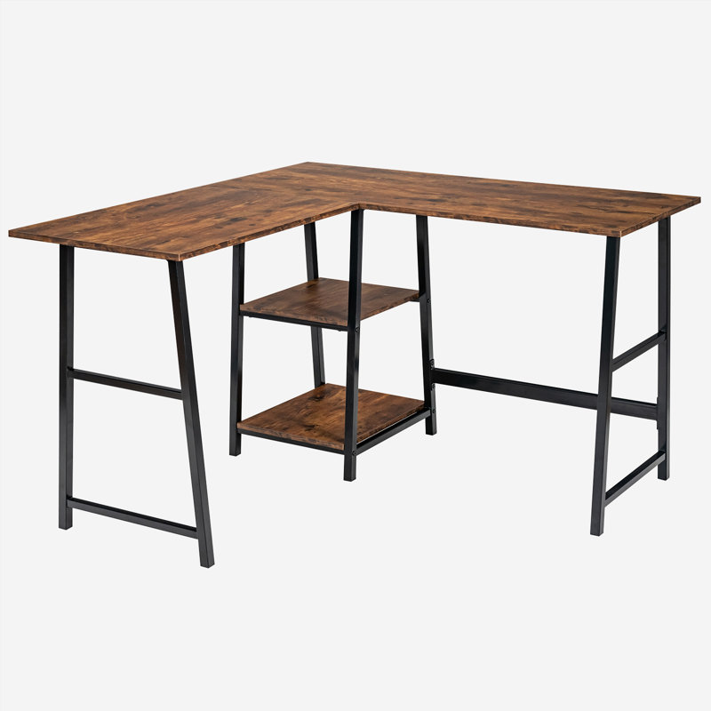 L-Shaped Steel Computer Desk