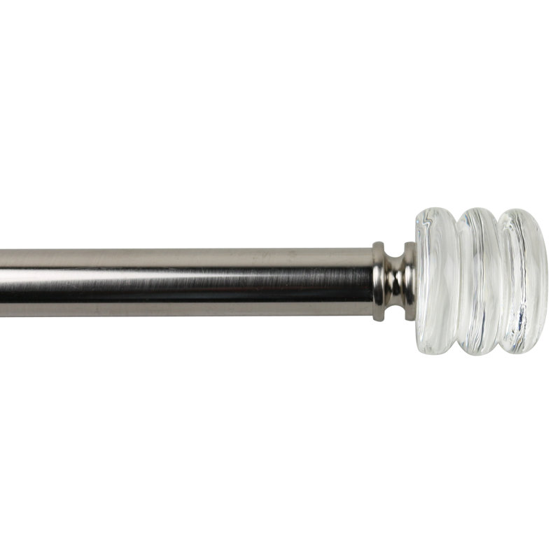 Tringle à rideaux simple Enriko, Acier brossé, l 48 po à 84 po