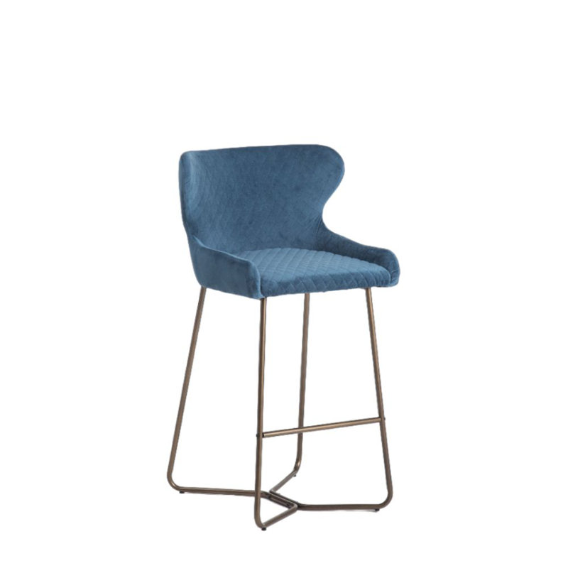 Falls Upholstered Counter Stool, Blue