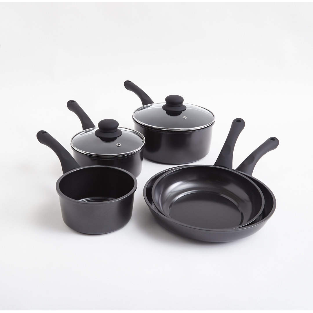 5 Piece Black Carbon Steel Cookware Set