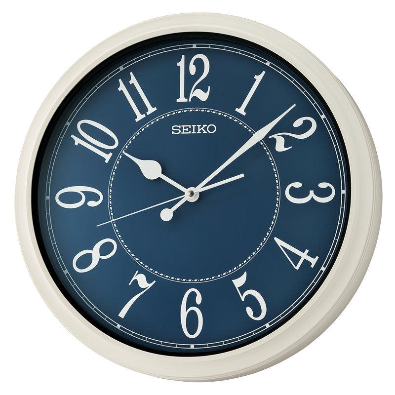 QXA801HLH Wall Clock, Blue, Blue