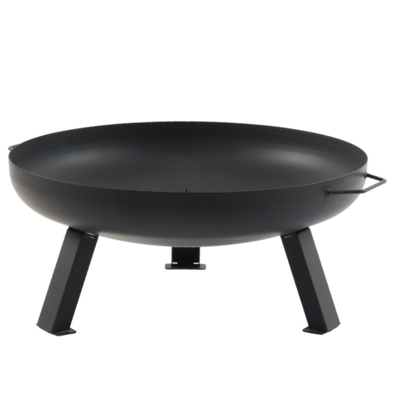 Hoy Round Steel Wood Burning Smokeless Fire Bowls, Black