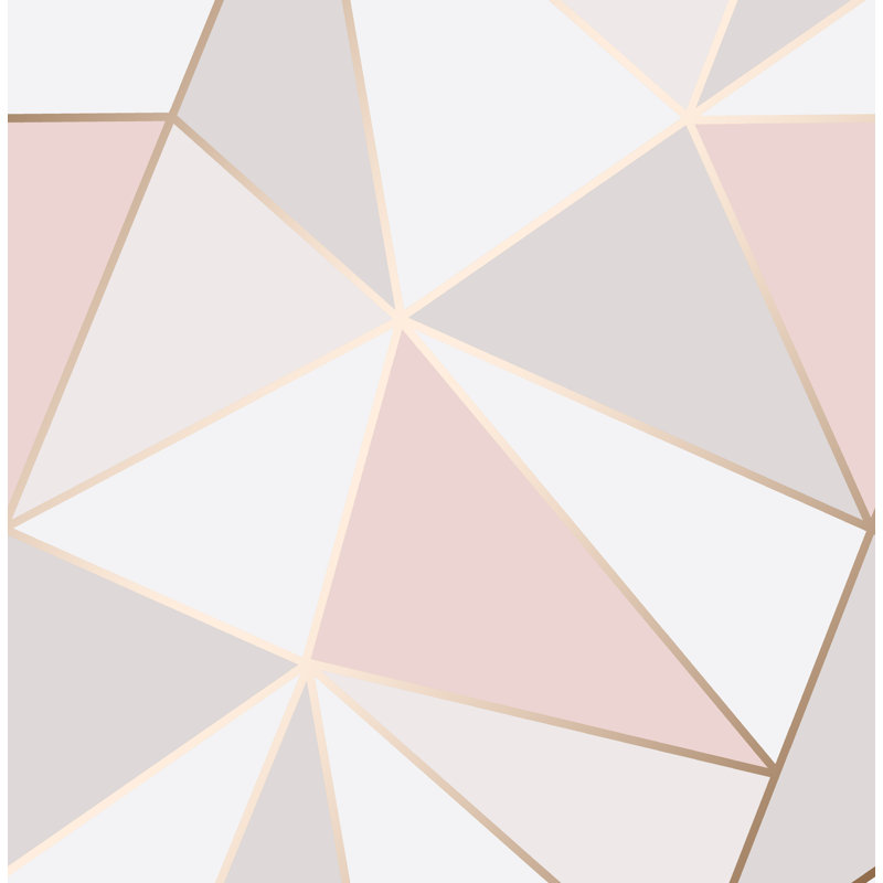 Addisyn 10m x 53cm Semi-Gloss Wallpaper Roll, Rose Gold