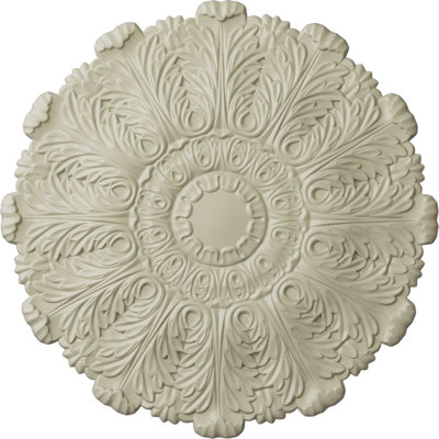 Endurathane Durham Ceiling Medallion, 31"OD x 1 1/2"P (Fits Canopies up to 4 1/4"), Hand-Painted Clear Yellow Finish
