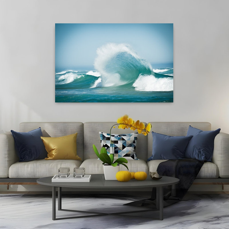 Contemporary Art Abstract Contemporary Landscape Ocean Wall Art by Robert Steinkopff - Wrapped Canvas Print
