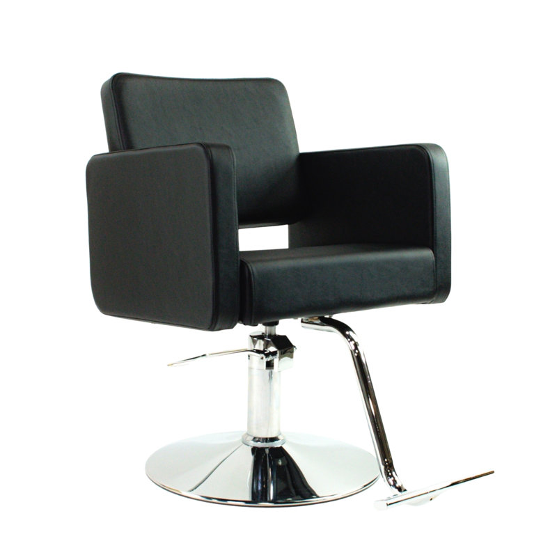 Fauteuil de salon en similicuir Hantz, Noir