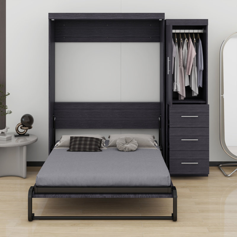 Lit escamotable avec garde-robe et tiroirs Murphy