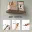 Tablettes flottantes, brun foncé, 2 tablettes, H 1,50 po-1707917413-1707917434
