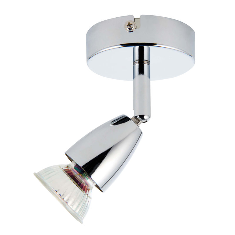 Eichler Semi Flush Mount, Chrome Effect Plate