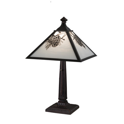 22"H Winter Pine Table Lamp