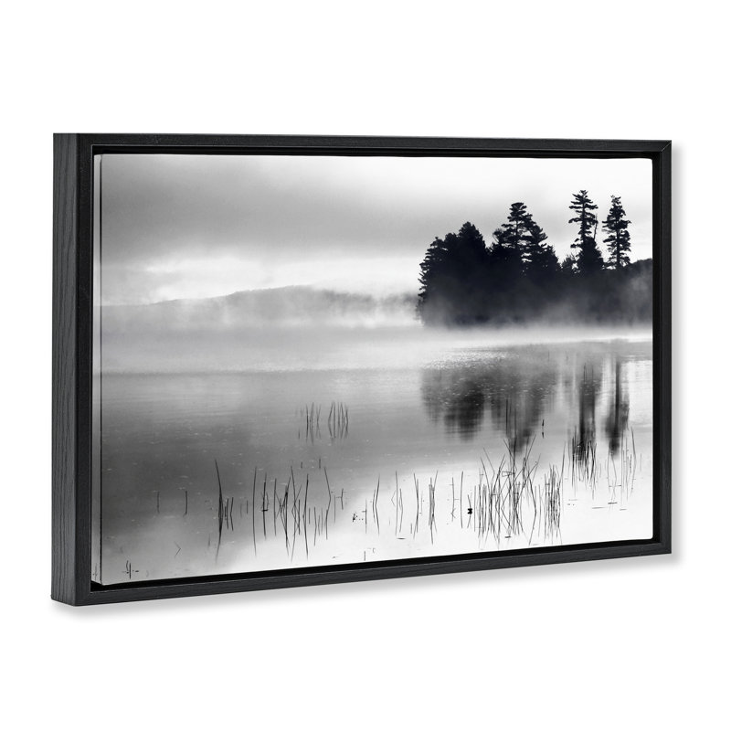 Toile flottante encadrée «Serene Lake Reflection» par Danita Delimont, Cadre flottant noir de jais, H 17 po x l 25 po