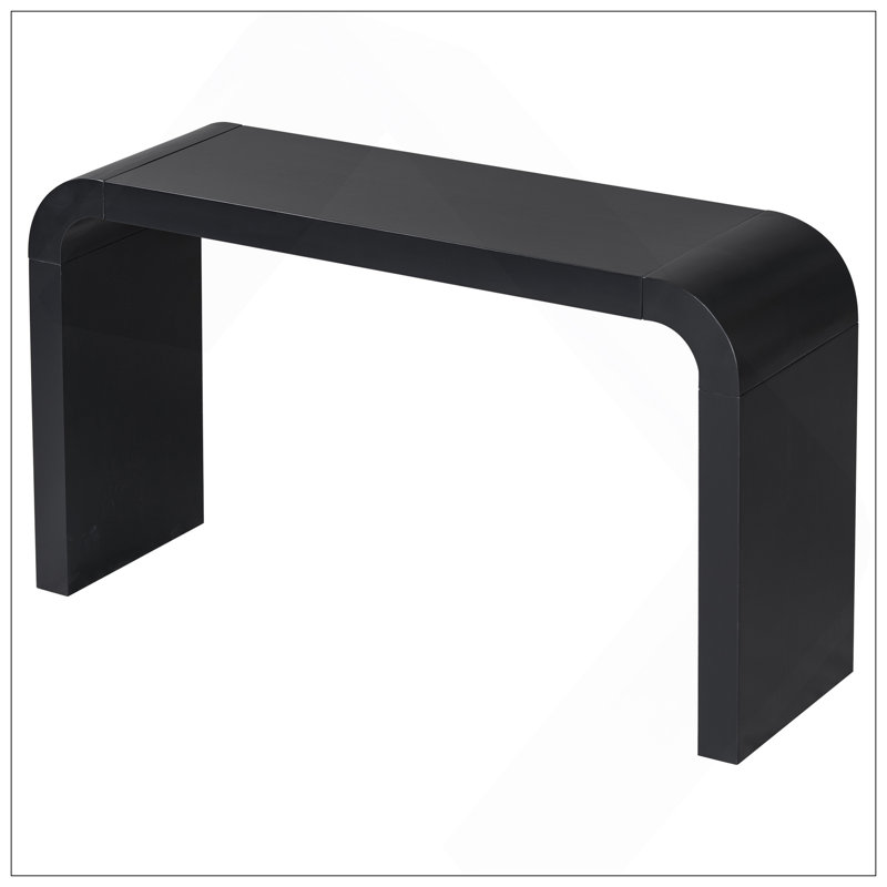 Table d'entrée minimaliste en acacia avec deux pieds, design élégant et élégant, convient aux espaces étroits et aux salons, entrées, balcons, bureaux.