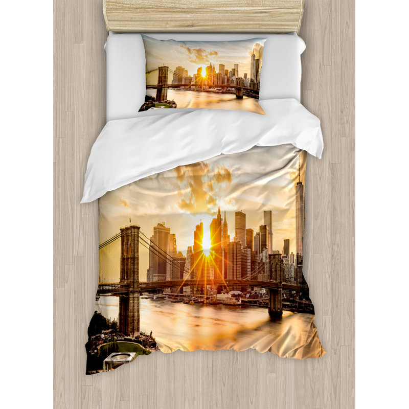 Modern & Contemporary Duvet Cover, Twin Duvet Cover + 1 Pillow Sham