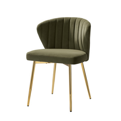Leona 29"H Modern Velvet Accent Chair with Tufted Back