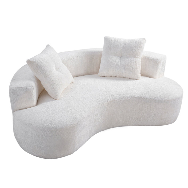 Canapé 79,5 "3 places pour le salon, Blanc, crème