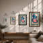 Maternal Form in Teal Modern - Framed Print-76180369-76180397