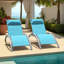 Ensemble de 2 chaises longues d'extérieur Resta, chaises de piscine réglables en aluminium avec revêtement en polyester enduit de PVC-383027898