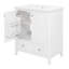 Ensemble de meuble-lavabo 30 po avec lavabo, armoire de salle de bain multifonctionnelle avec portes et tiroir, structure solide et panneau de fibres à densité moyenne-115672393-115672392
