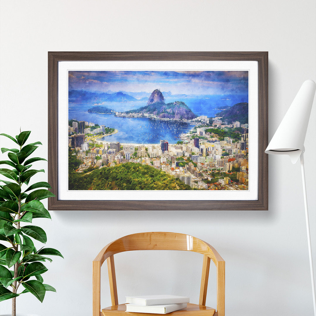 Rio De Janeiro Skyline in Brazil - Picture Frame Painting