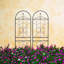 Ensemble de 2 treillis de jardin en métal 71 po x 19,7 po antirouille pour plantes grimpantes-697795399