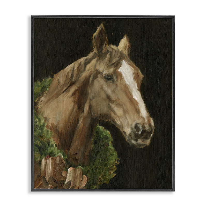 Cheval avec couronne saisonnière, estampe numérique, conception par Ethan Harper, H 14 po x l 11 po