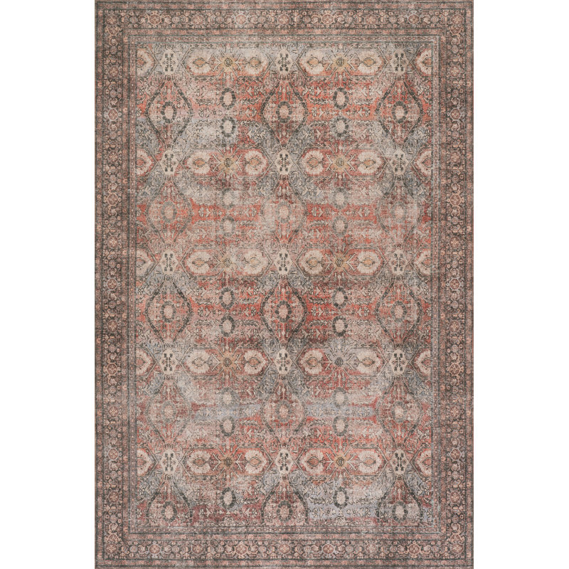Tapis traditionnel à médaillon rétro de la collection Nuloom Hillstone Aether, Rectangle 9 pi x 12 pi