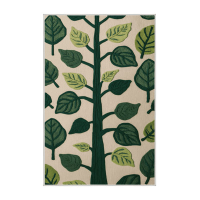 Washable Tree Spinach Vegetables Area Rug