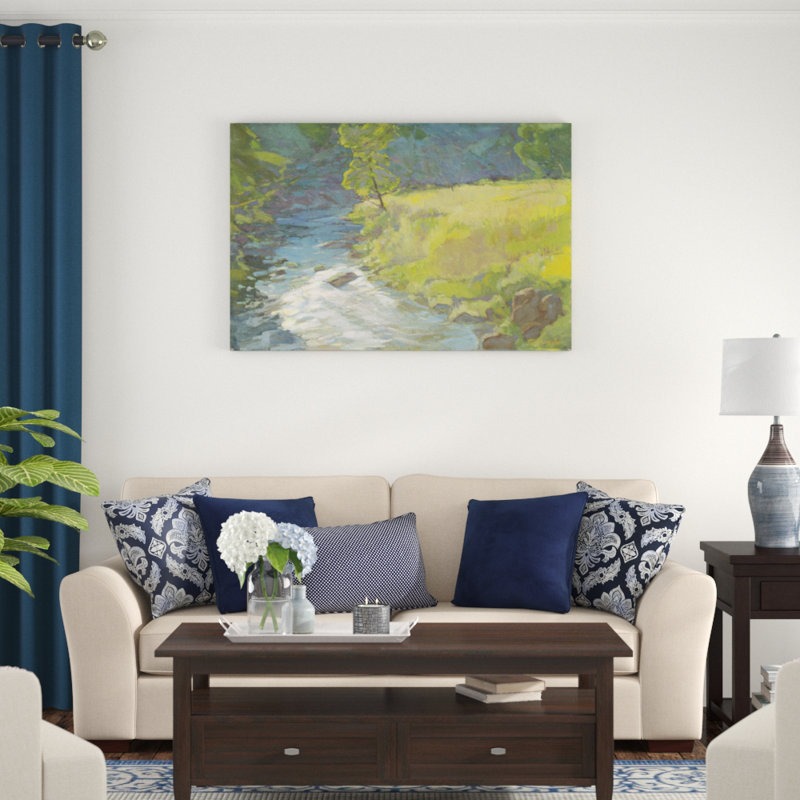 «Inner Stream», peinture sur toile, H 32 po x l 48 po