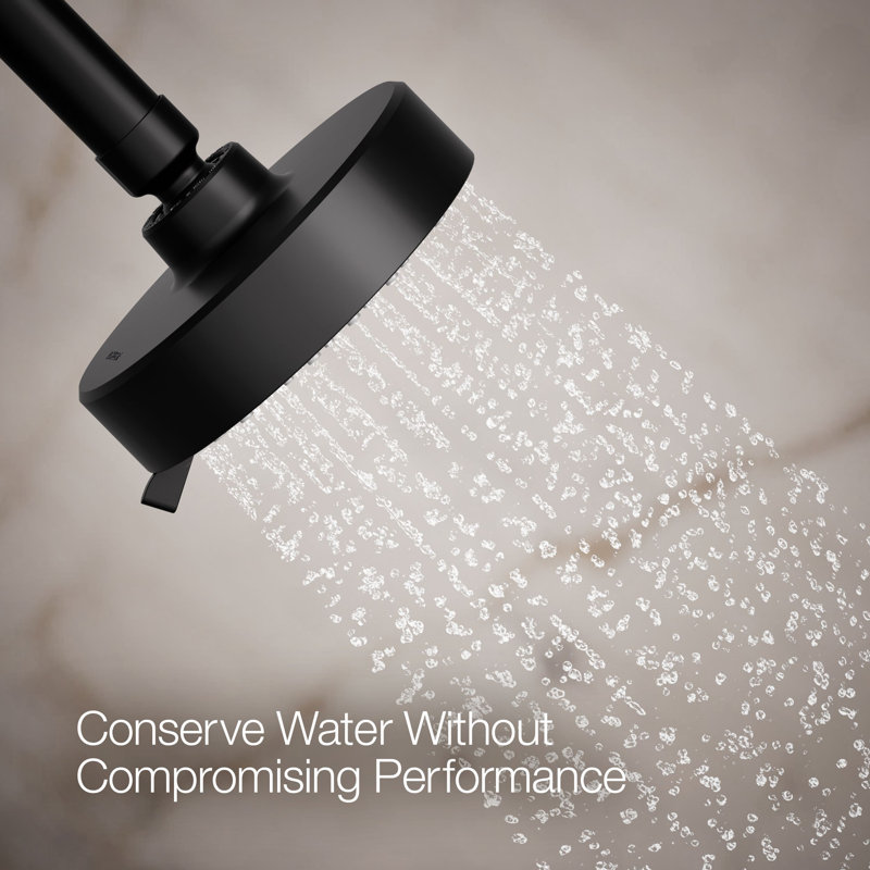 Flood Fixed Shower Head, Matte Black