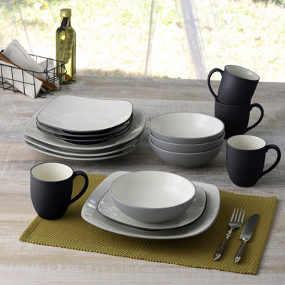 Noritake Colorwave 16-Piece Square Dinnerware Set, Service for 4