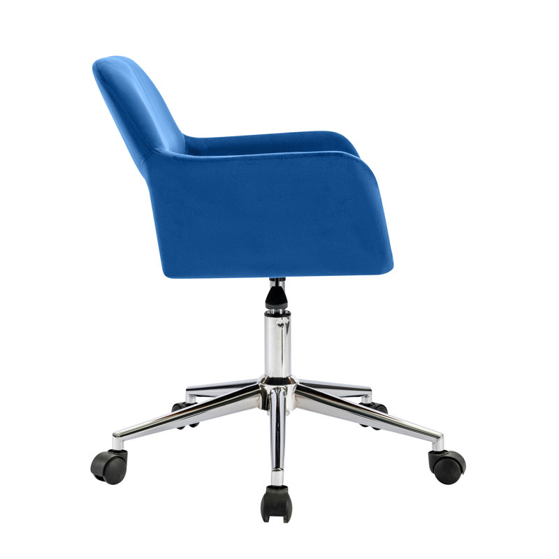 Conor Suede Office Chair, Blue