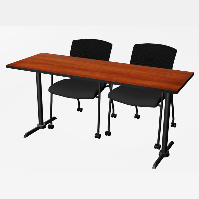 Base et table de formation Cain, Cerise, H 29 po x L 66 po x l 24 po, Noir