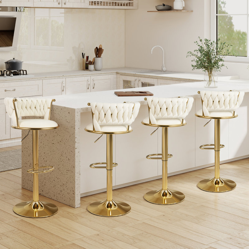 Swivel Yes Bar Stool, White, 2