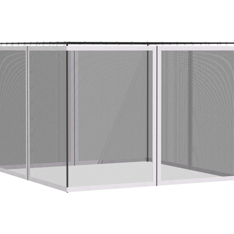 Filet de remplacement pour pavillon de jardin 10 pi x 13 pi, blanc. Gardes à ailes de débris. Méthode d'installation simple. Convient à différentes versions de 10 pi x 13 pi. Remplacement du grillage composé,