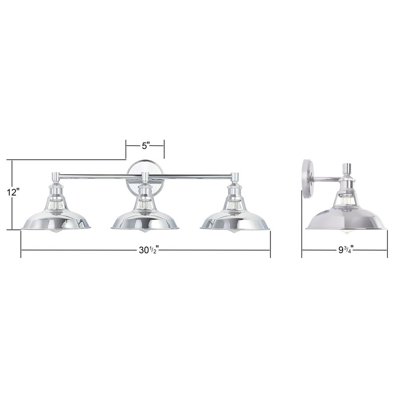 Sigala Armed Sconce, Polished Chrome