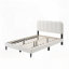 Lambswool Petal Headboard Bed Frame Cream Style Bedroom Soft Bed-1037887857