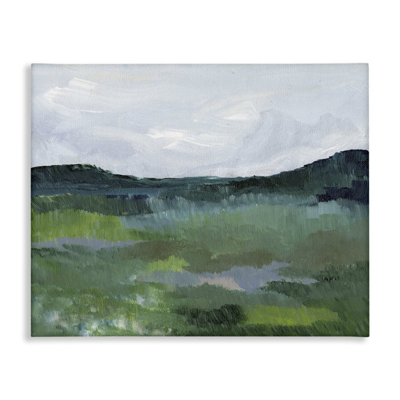 Toile brossée paysage tranquille, design par Nikita Jariwala, H 24 po x l 30 po