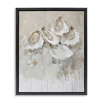 Cadre flottant en coquilles d'huîtres décortiquées, design Creative Studio